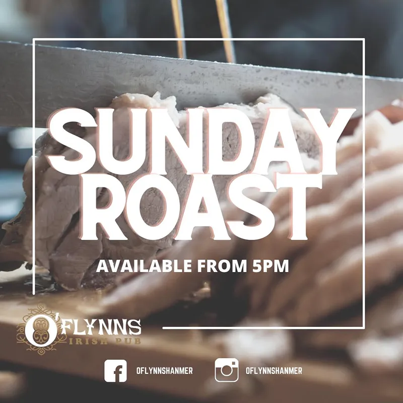 sunday roast hanmer springs at Oflynns